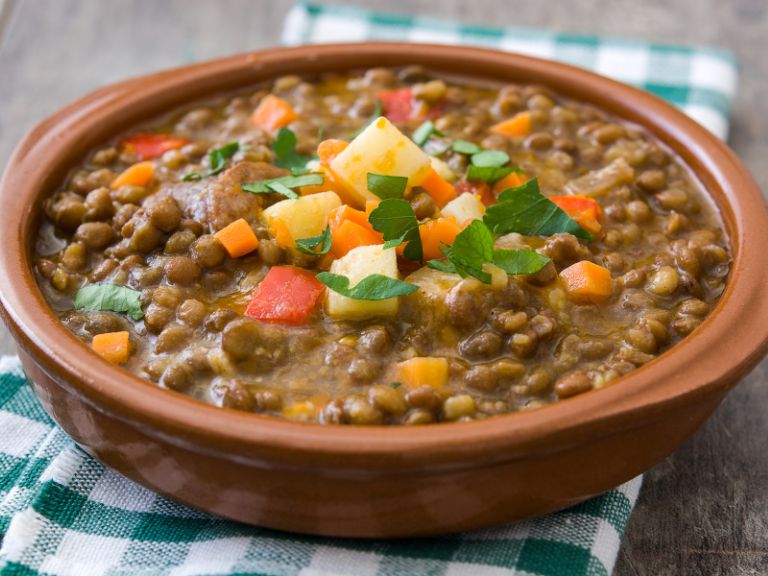 sopa de lentilha com curry