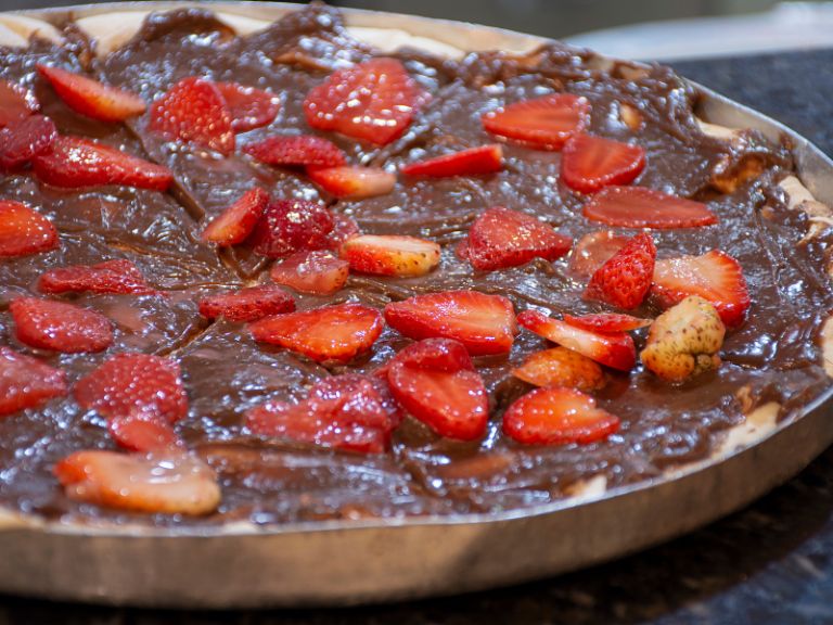 pizza de chocolate