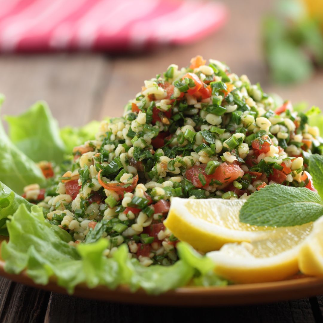Prato com receita Tabule