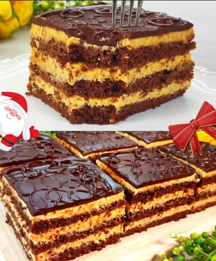 BOLO DE CHOCOLATE COM DAMASCO EM CAMADAS