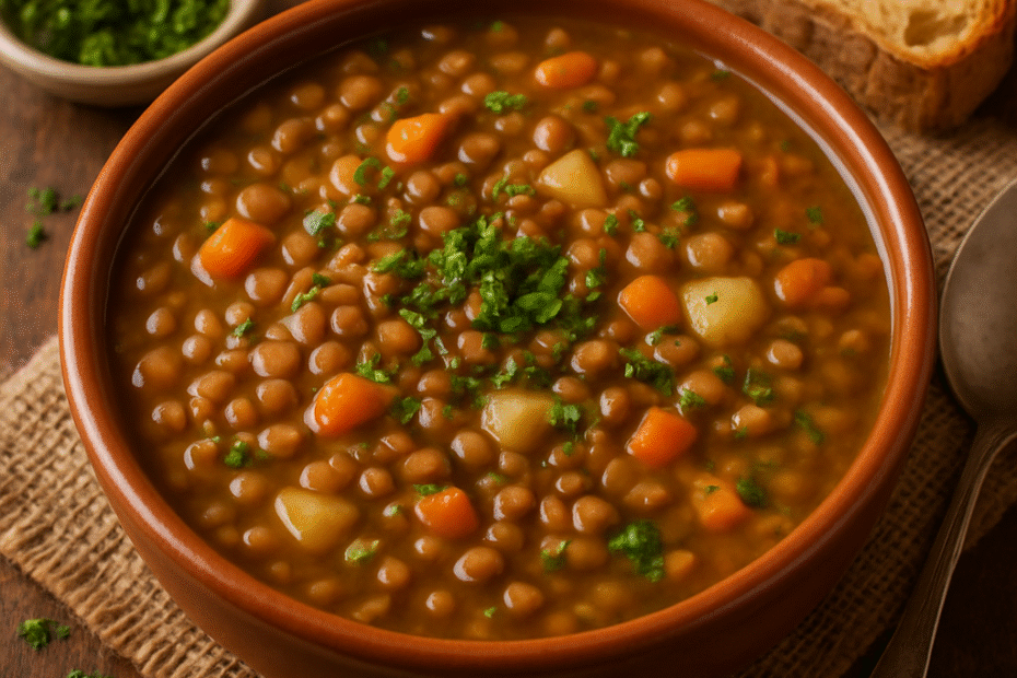 sopa de lentilha