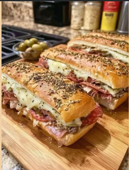 Sanduíche italiano de Muffaletta gigante